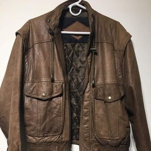 Vintage Weekends Leather Motorcycle Jacket!#